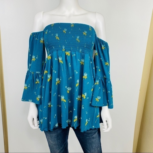 FREE PEOPLE Sz S Lana Off the Shoulder Tunic NWT - Picture 5 of 11